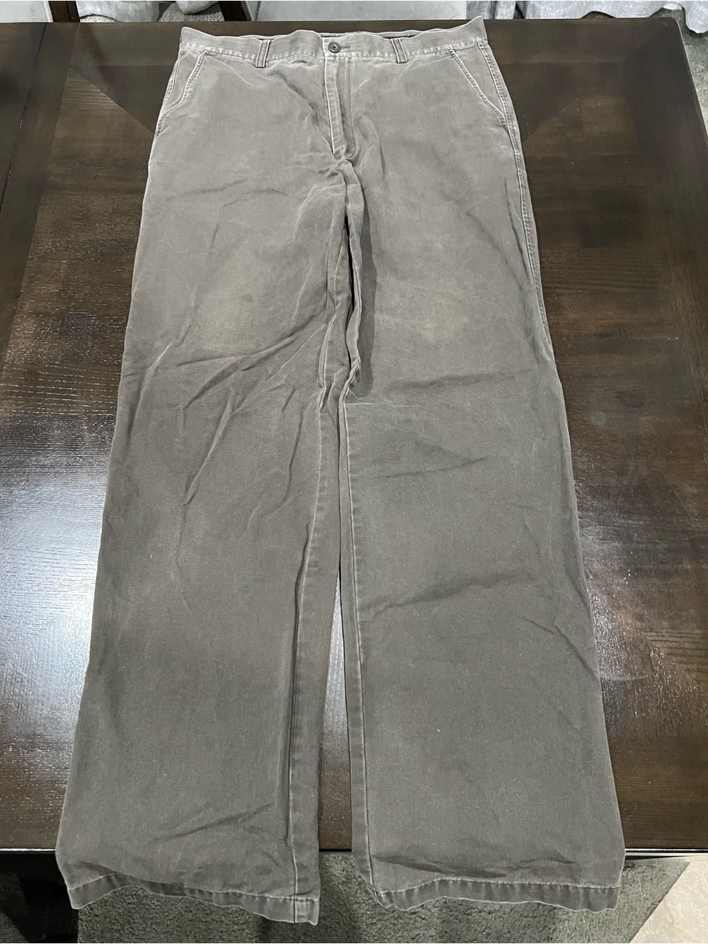 BOSS Hugo Boss Men’s Gray Chino Pants Regular Fit Straight Canvas 34x36